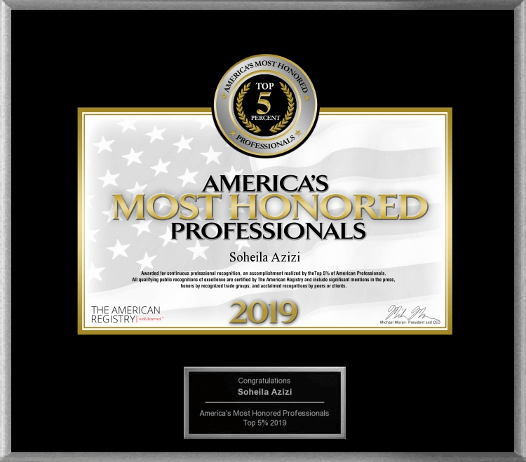 America's Most Honored Professionals | Top 5 Percent | Soheila Azizi | 2019